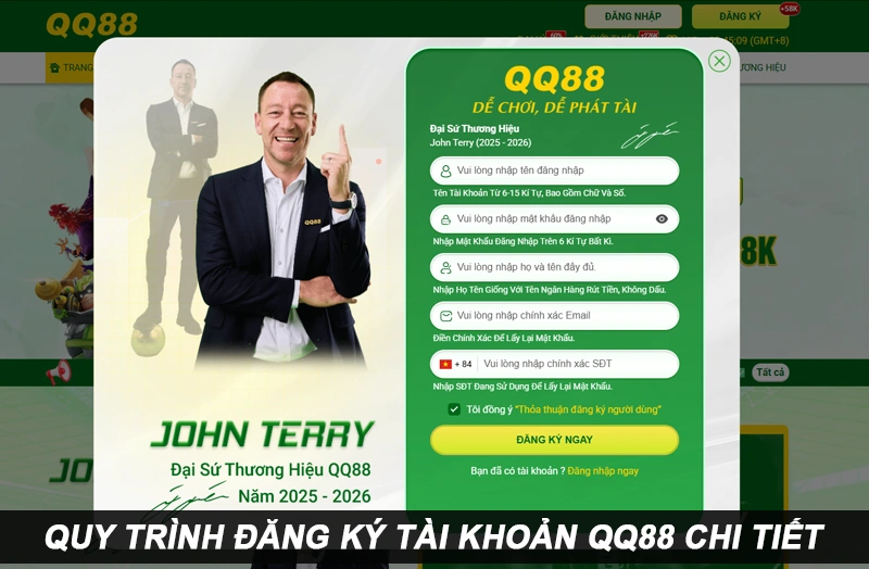 Quy Trình Đăng Ký Tài Khoản QQ88 Chi Tiết